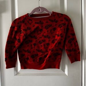 Red Kids Shirt with Black Pattern